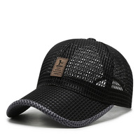 Lato Unisex mężczyźni wędkarstwo czapki baseballowe damskie oddychające siatkowe czapki z prostym daszkiem czarne czapki sportowe Casual Cap 2